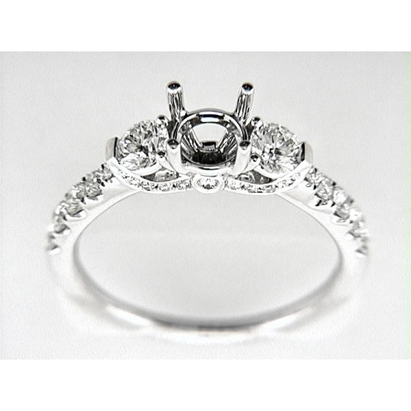 14K W Ring 30Rd 0.87Ct