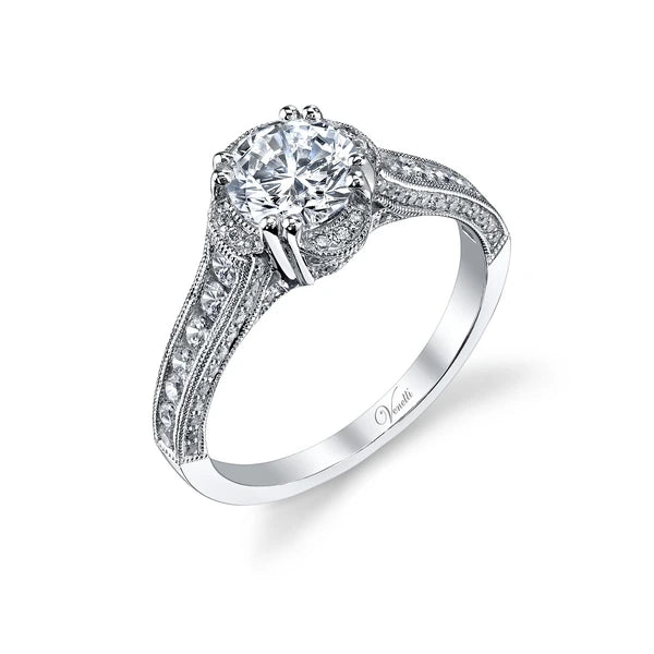 14K W Ring 86Rd 0.56Ct