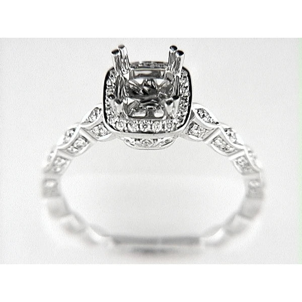 14K W Ring 68Rd 0.40Ct