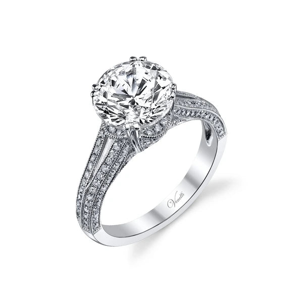 14K W Ring 136Rd 0.45Ct