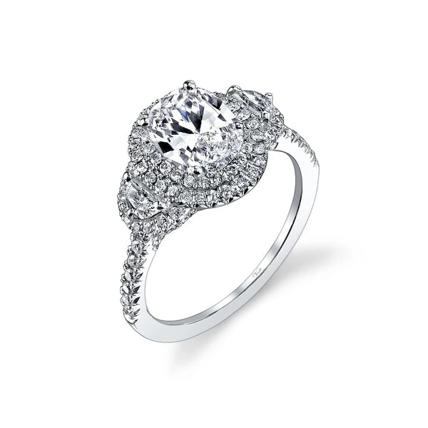 14K W Ring 120Rd 0.57Ct 2Hm 0.14Ct