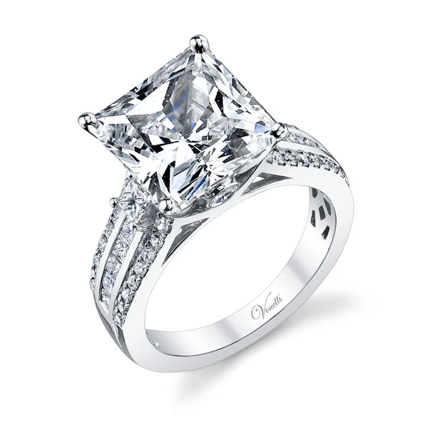14K W Ring 34Rd 0.29Ct 12Pc 0.63Ct