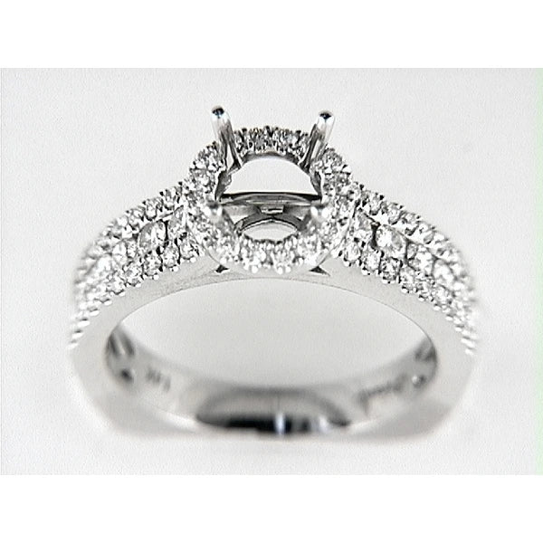 14K W Ring 68Rd 0.84Ct Euro-Shank