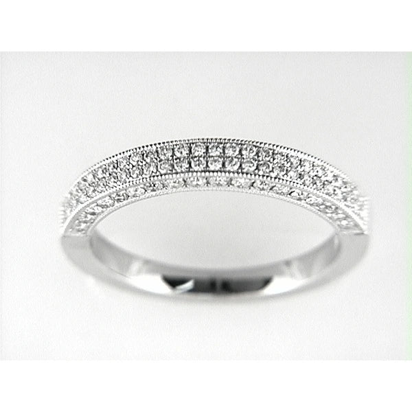 14K W Band 88Rd 0.58Ct