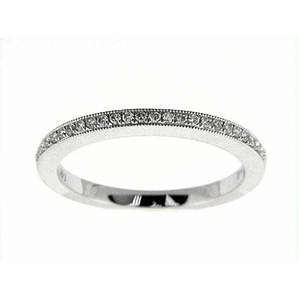 14K W Band 24Rd 0.12Ct