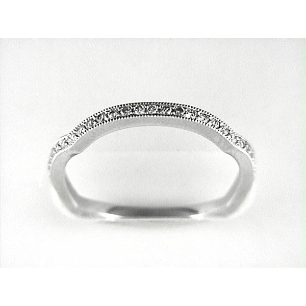 14K W Band 25Rd 0.18Ct