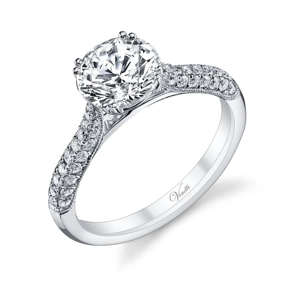 14K W Ring 52Rd 0.37Ct