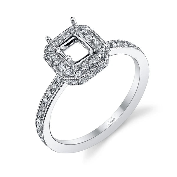 14K W Ring 68Rd 0.47Ct