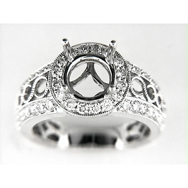 14K W Ring 44Rd 0.90Ct