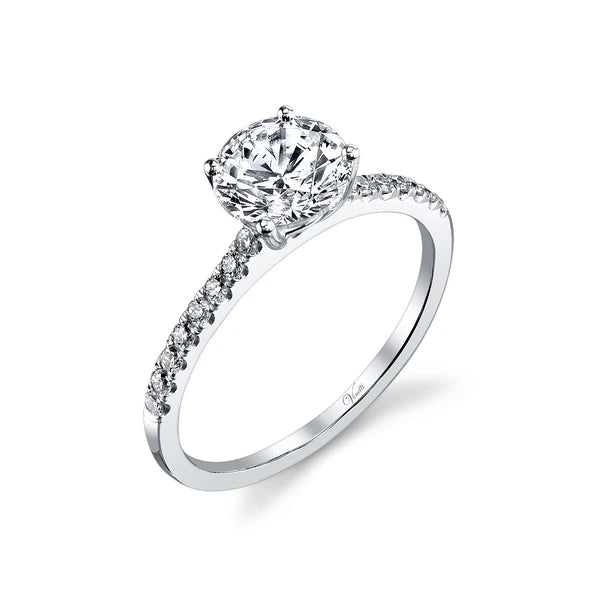 14K W Ring 16Rd 0.19Ct