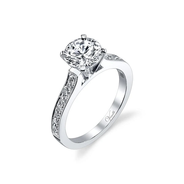14K W Ring 18Rd 0.22Ct