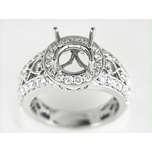 14K W Ring 44Rd 0.89Ct