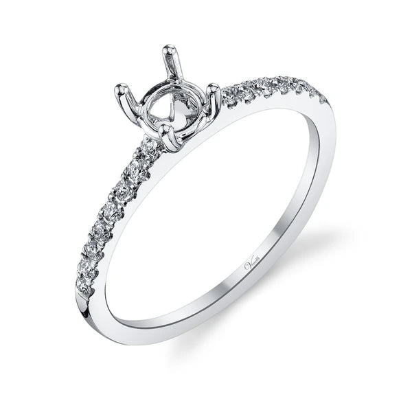 14K W Ring 16Rd 0.19Ct