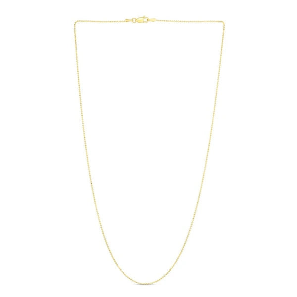 14K Gold 1.1mm Diamond Cut Bead Chain