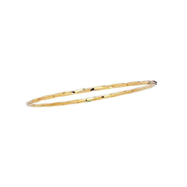 14K Gold Twist Bangle