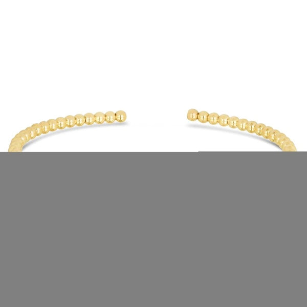 14K Gold 3mm Bead Cuff
