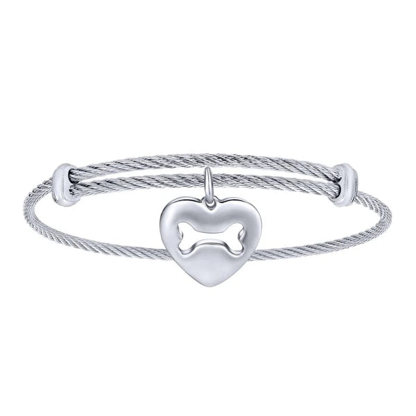 Silver-Stainless Steel Fashion Bangle