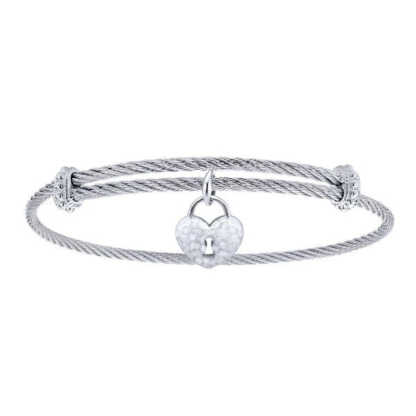 Silver-Stainless Steel Fashion Bangle