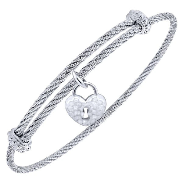 Silver-Stainless Steel Fashion Bangle
