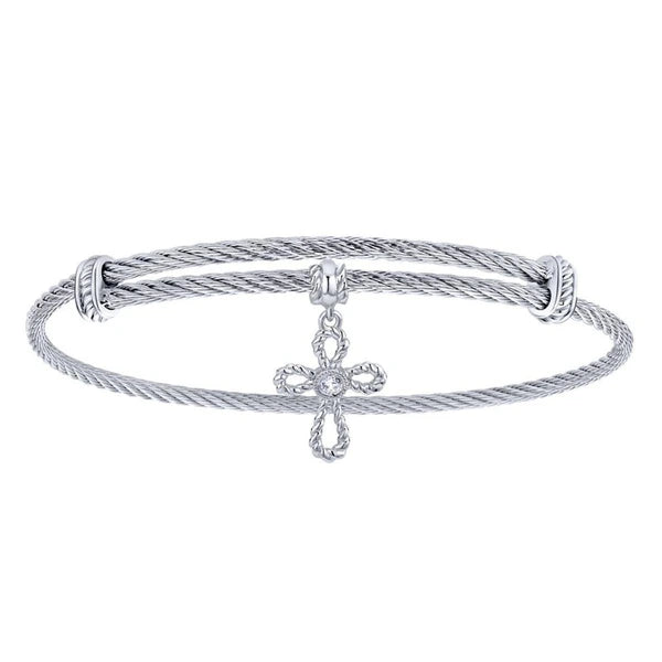 Silver-Stainless Steel Fashion Bangle