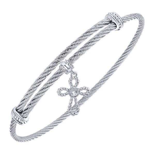 Silver-Stainless Steel Fashion Bangle