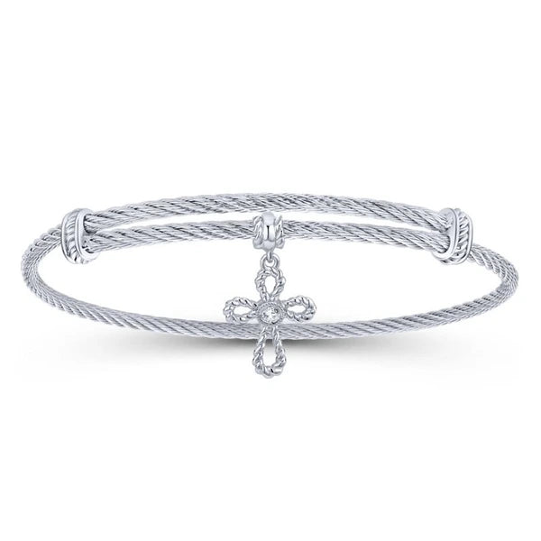 Silver-Stainless Steel Fashion Bangle