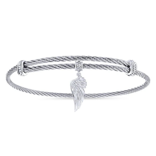 Silver-Stainless Steel Fashion Bangle