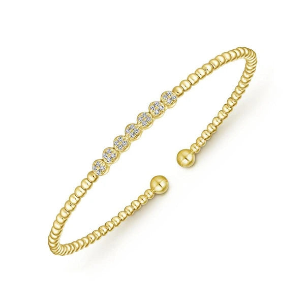 14K Yellow Gold Diamond Bangle