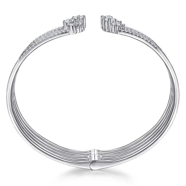 18K White Gold Diamond Bangle