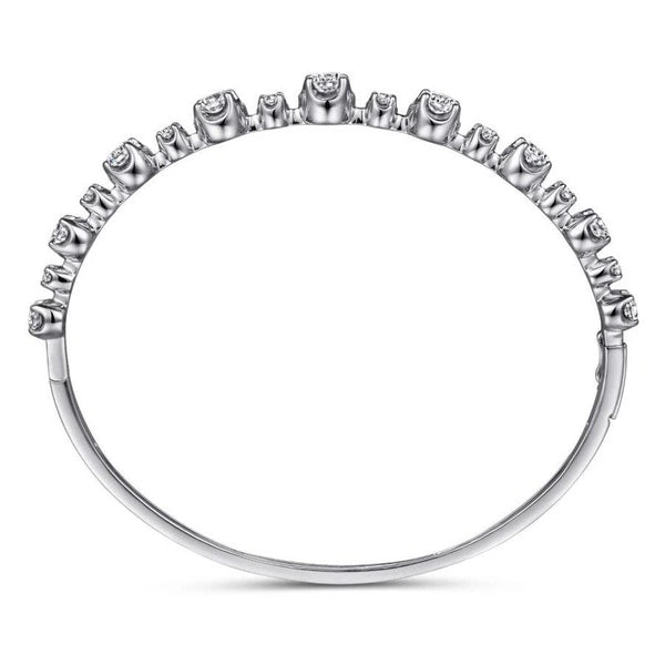 18K White Gold Diamond Bangle