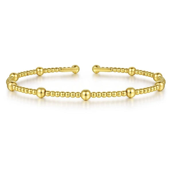 14K Yellow Gold Bujukan Open Bangle