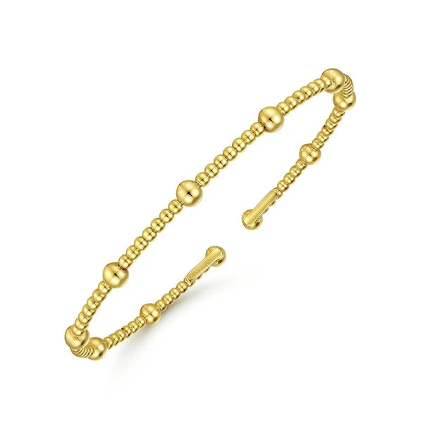 14K Yellow Gold Bujukan Open Bangle