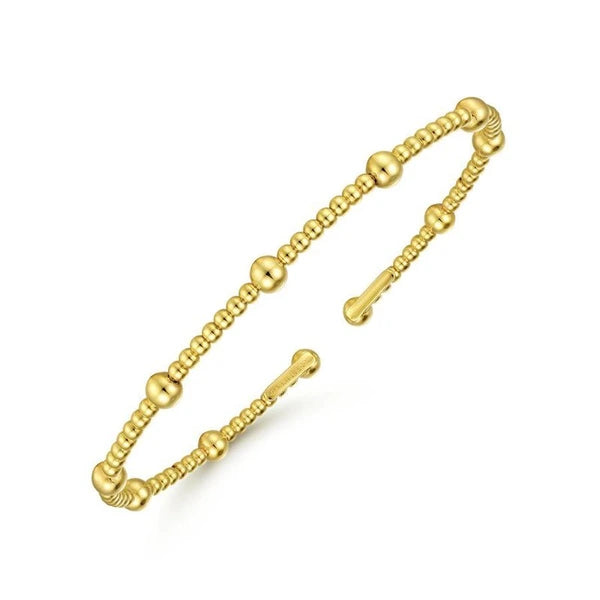 14K Yellow Gold Bujukan Open Bangle