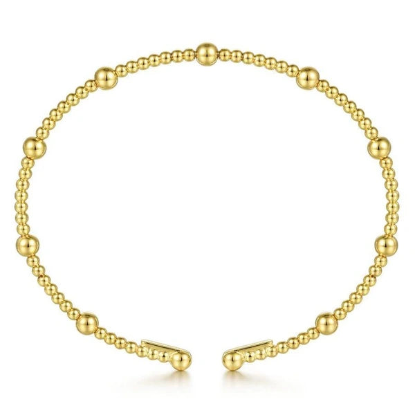 14K Yellow Gold Bujukan Open Bangle