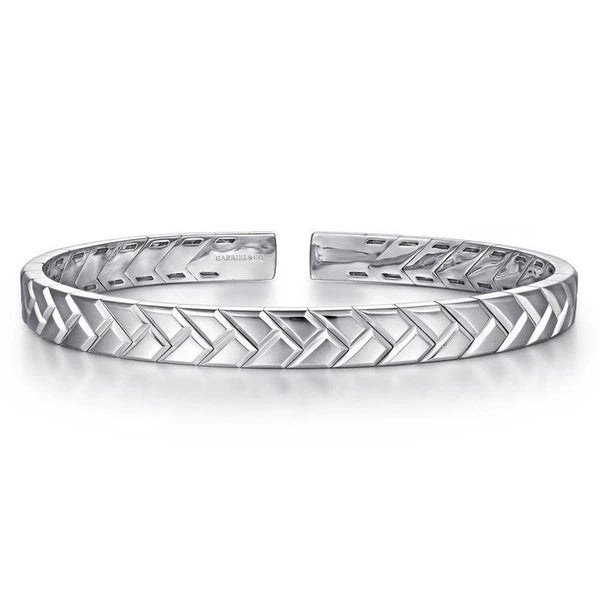 925 Sterling Silver Open Herringbone Bracelet
