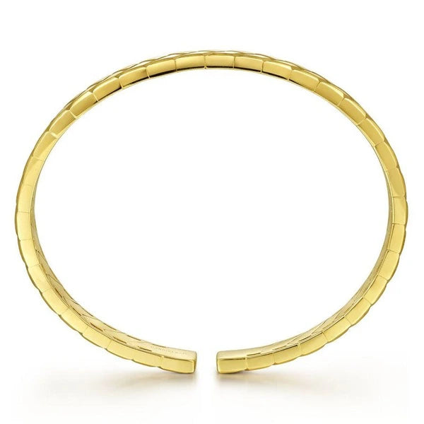 14K Yellow Gold Open Herringbone Bracelet