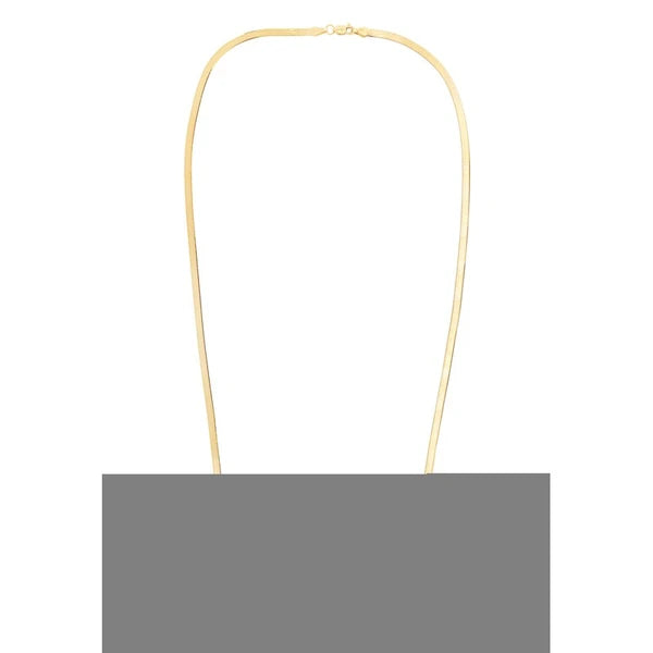14K 1.5mm Beveled Herringbone Chain