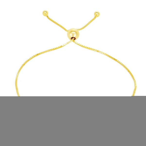 14K Gold Curved Bar Friendship Bracelet