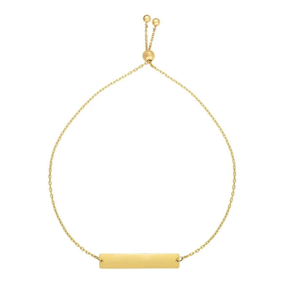 14K Gold ID Friendship Bracelet