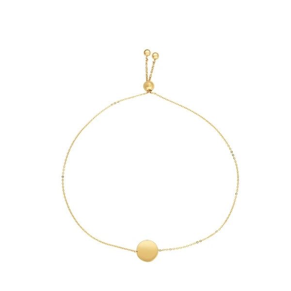 14K Gold Circle Friendship Bracelet