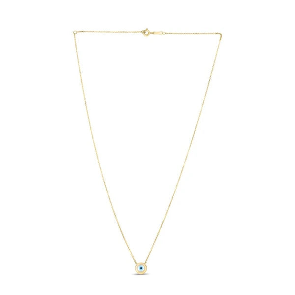 14K MOP Evil Eye Necklace