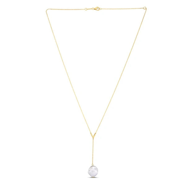 14K Tesoro Pearl Lariat Necklace