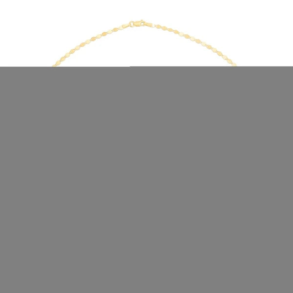 14K Blue Topaz Mirrored Chain Bracelet