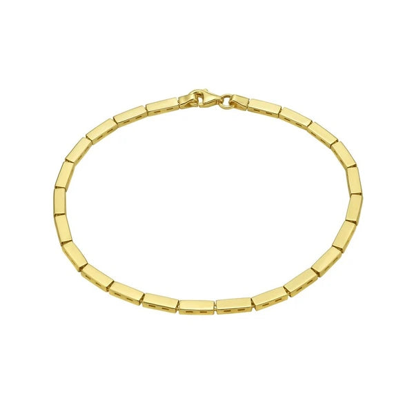 14K Yellow Brick Bracelet