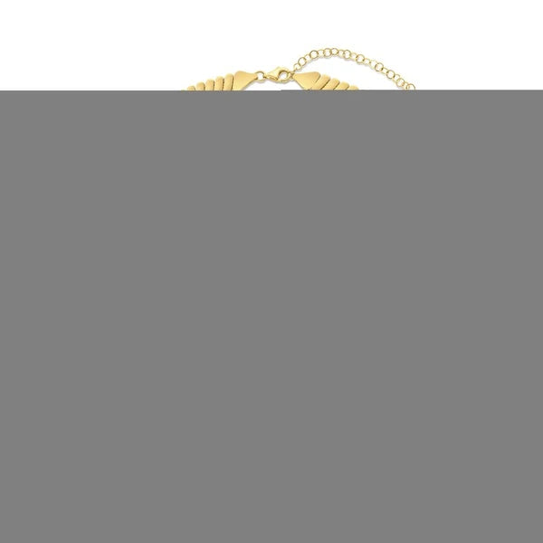14K Gold Rib Link Bracelet
