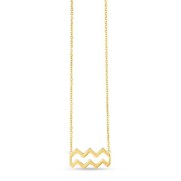 14K Gold Aquarius Necklace