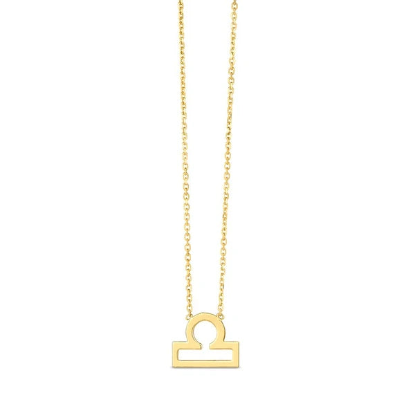 14K Gold Libra Necklace
