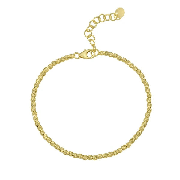 14K 2.3mm Bead Chain Bracelet