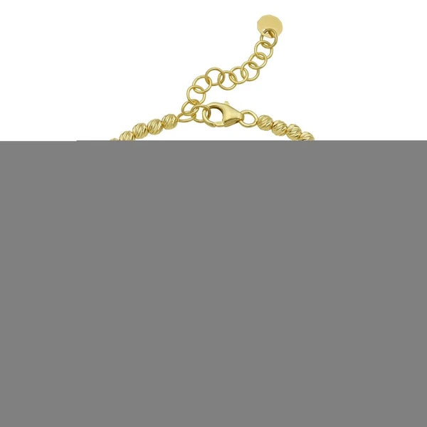 14K 3mm Beaded Bracelet
