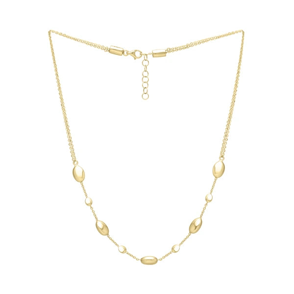 14K Adjustable Puff Pebble Bracelet/Anklet